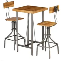 vidaXL Bar-Set 3-tlg. Recyceltes Massivholz Teak