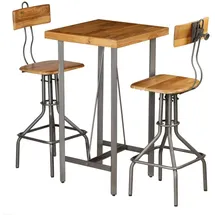 vidaXL Bar-Set 3-tlg. Recyceltes Massivholz Teak