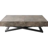 WFL GROUP Cavetta Dunkelgrau Holzoptik 120 x 80 x 76 cm