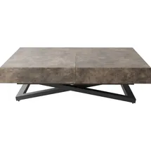 WFL GROUP Cavetta Dunkelgrau Holzoptik 120 x 80 x 76 cm