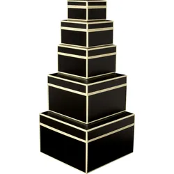 Die Kante Geschenkkartons schwarz 5 St.
