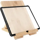 Tablet-Halterung für Schreibtisch, zusammenklappbarer Tablet-Ständer, Desktop-Handy-Ständer, Küchen-Kochbuchständer, Ladeloch, Tablet-Halter, Kochbuchhalter, verstellbarer Tablet-Halter, tragbarer