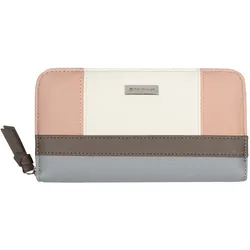 Geldbörse TOM TAILOR "Juna", rosa, Polyurethan, casual, Kleinlederwaren, soft genarbtes ledriges Material mit glänzenden Metall-Accessoires