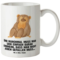 Mr. & Mrs. Panda Tasse Affe – Weiß – Geschenk, Grosse Kaffeetasse, Afrika, Liebe, Selfcare, XL Tasse Keramik weiß