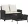 vidaXL Gartensofa 2-Sitzer Loungesofa schwarz