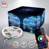 B.K.Licht LED-Streifen 2m 2000 mm RGB dimmbar