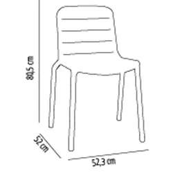Resol GINA Stuhl Indoor, Outdoor Set 2 Rot
