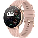 DCU TECNOLOGIC Geotrack S BT 33 mm Aluminiumgehäuse gold Silikonarmband pink S