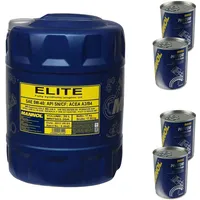 20L Motoröl MANNOL Elite 5W-40 4x Motor Doctor ADDITIV