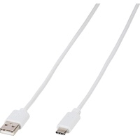Vivanco USB 2.0 USB-A auf USB-Type-C Stecker 1.0m Weiß 39452