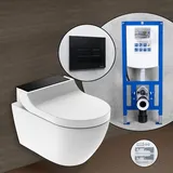 Geberit AquaClean Tuma Comfort Komplett-SET Dusch-WC mit neeos Vorwandelement,, 146290SJ1+16601BM#SET, Comfort