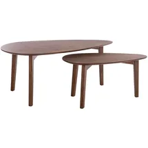 miliboo Klassische Couchtische Braun Nussbaum 2er-set 0 x 0 cm