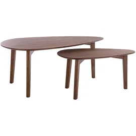 miliboo Klassische Couchtische Braun Nussbaum 2er-set 0 x 0 cm