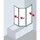 Kermi Vario 2000 Faltwand 3-tlg. V2FW30501412K 140,1-141,7x140cm, silber mattglanz, Kerolan Perl