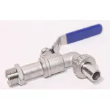 WS Kugel-Auslaufventil 1/2 Edelstahl blauer Griff