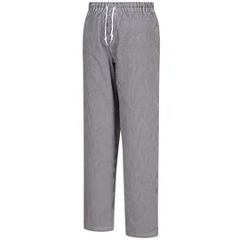 PORTWEST Herren Kochhose Bromley, 100% Baumwolle Schwarz 2xl