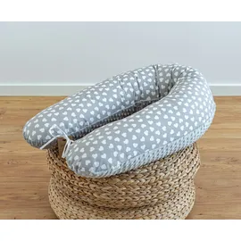 LOOLAY Stillkissen 190 cm Herzen Grau