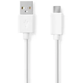 Nedis USB-A auf USB-C 2 m Weiß