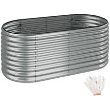 Tectake Flormma 200 x 100 x 80 cm Silber