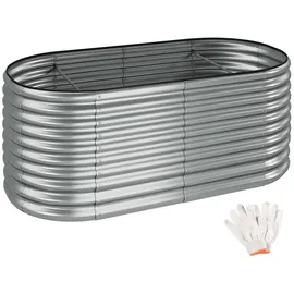 Tectake Flormma 200 x 100 x 80 cm Silber