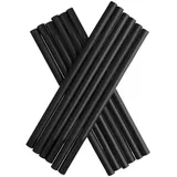 Trinkhalme, Kunststoff Mehrweg (7x150mm) - schwarz (135 Stk.)