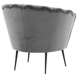 Livetastic Sessel Calais Samt 83 x 76 x 77 cm Dunkelgrau