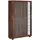 VCM Vitrine Lumo Mini 59 x 90 x 18 cm Braun