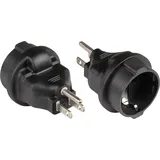 Good Connections GC PA-4502S - Netzadapter, US-Schutzkontaktstecker, Typ B, F, schwarz