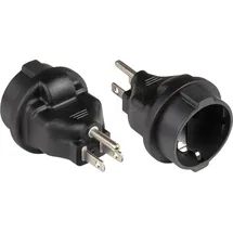 Good Connections GC PA-4502S - Netzadapter, US-Schutzkontaktstecker, Typ B, F, schwarz