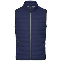 Men's Down Vest Leichte Daunenweste im klassischen Design blau/grau, Gr. M