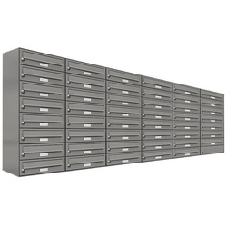 AL Briefkastensysteme Wandbriefkasten 47er Premium Briefkasten Aluminiumgrau RAL Farbe 9007 für Außen Wand grau