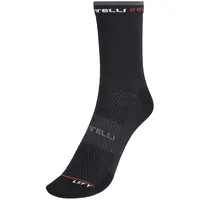 Castelli Rosso Corsa 11 Socks, Schwarz-Weiss, M EU