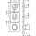 Hansgrohe AXOR Citterio C Thermostatmodul 380/120 Unterputz mit Rosetten für 3 Verbraucher, 49710950 cubic cut, Brushed Brass