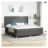 vidaXL Boxspringbett 200 x 200 cm Grau