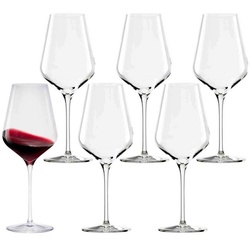 Stölzle Rotweinglas Quatrophil Rotweingläser 570 ml 6er Set, Glas weiß