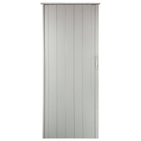Falttür Schiebetür Tür weiss gewischt farben mit Riegel / Verriegelung Höhe 202 cm Einbaubreite bis 84 cm Doppelwandprofil Neu