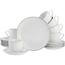 CreaTable Allegra Goldband Kaffeeservice 18-tlg. goldfarben