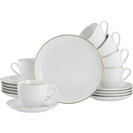 CreaTable Allegra Goldband Kaffeeservice 18-tlg. goldfarben
