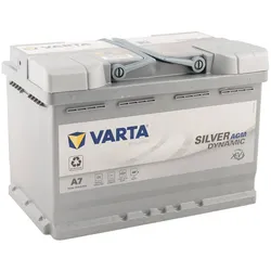 VARTA A7 Silver Dynamic AGM 12V 70Ah 760A Autobatterie Start-Stop 570 901 076