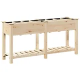 vidaXL Pflanzkasten mit Rankgitter 161x43x76 cm Massivholz Tanne