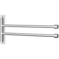 Intirilife Handtuchhalter mit zwei Armen in Silber - Gr.: