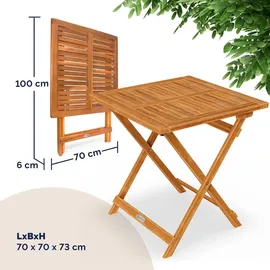 vidaXL Beistelltisch 70 x 70 x 73 cm braun klappbar