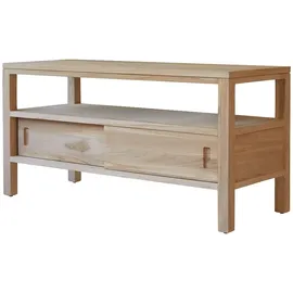 Tikamoon TV Schrank Lowboard 100 cm Braun Teak