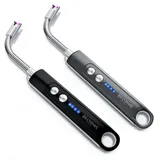 Brandson USB Lichtbogen Stabfeuerzeug 2er-Set Schwarz/Grau