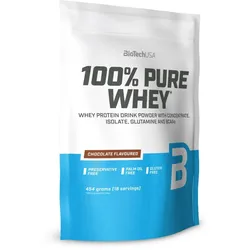 BioTechUSA 100% Pure Whey Molkenprotein kleine Packung Geschmack Chocolate 454 g