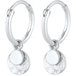 Elli Creolen Ohrhänger Plättchen Vintage Silber 925 Ohrringe   Damen 