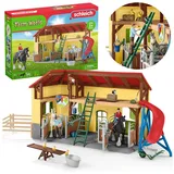 Sarcia.eu Spielfigur SLH42485 Schleich Farm World,Stallungen für Pferde mit Ausrüstung 3+