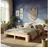 Homestyle4u Holzbett 140 x 200 cm H3 Braun