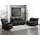 vente-unique Couchgarnitur Relax 3+2+1 - Kunstleder - schwarz