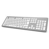 Hama KW-700 Tastatur silber/weiß, USB, DE (182610)